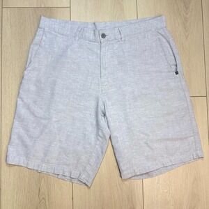 Patagonia Mens 33 Gray Shorts Organic Cotton Blend Casual Outdoor Flat Front